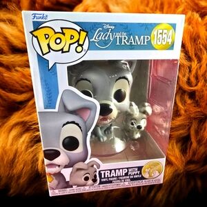Tramp with puppy funko # 1554 (nib) With pop protector